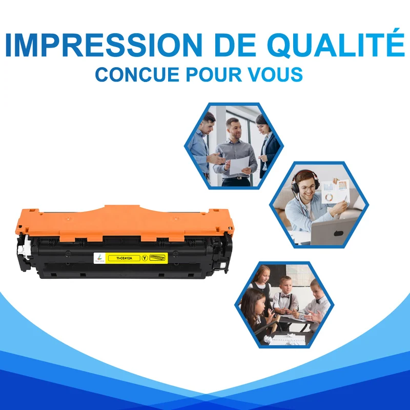 HP 304A CC532A Toner Jaune Compatible