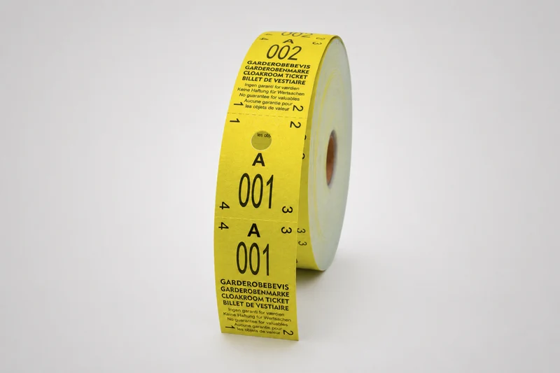 Rouleaux de billets de vestiaire Offre spéciale