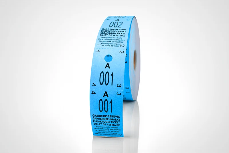 Tickets vestiaire 2-parties (500pcs)