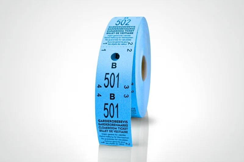 Tickets vestiaire 2-parties (500pcs)