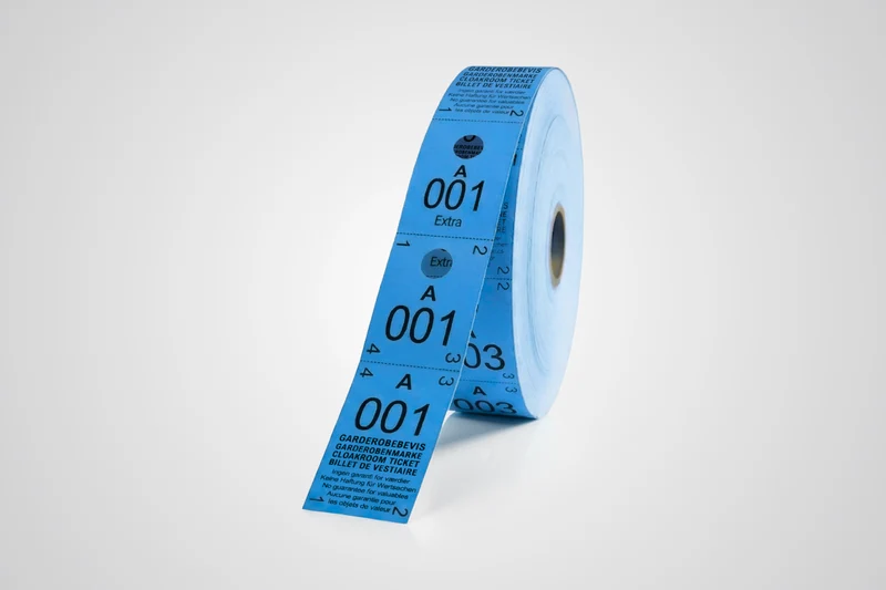 Billets vestiaire 3-parties (500pcs)
