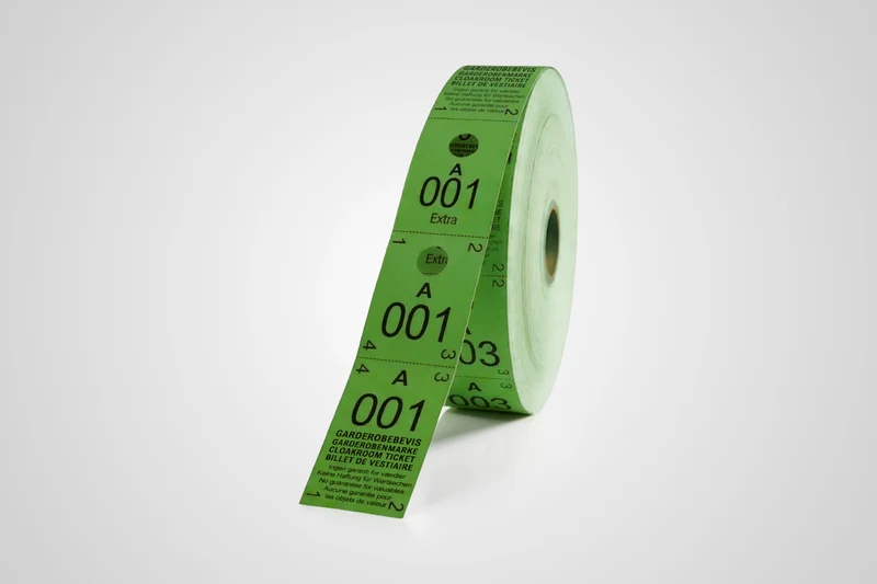 Billets vestiaire 3-parties (500pcs)