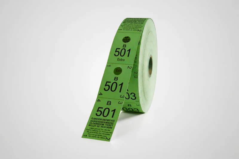Billets vestiaire 3-parties (500pcs)