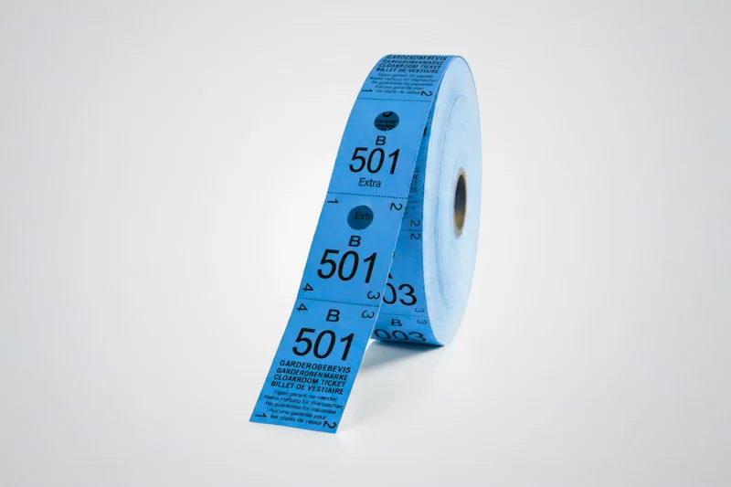 Billets vestiaire 3-parties (500pcs)