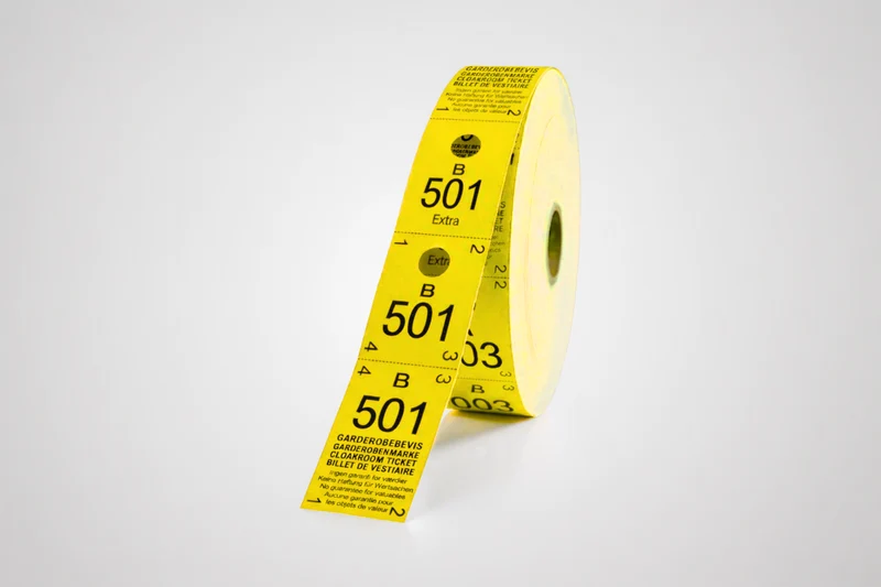Billets vestiaire 3-parties (500pcs)