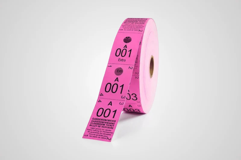 Billets vestiaire 3-parties (500pcs)