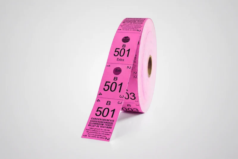 Billets vestiaire 3-parties (500pcs)