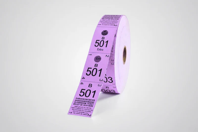 Billets vestiaire 3-parties (500pcs)