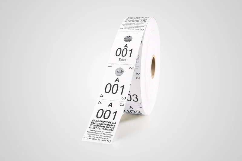 Billets vestiaire 3-parties (500pcs)