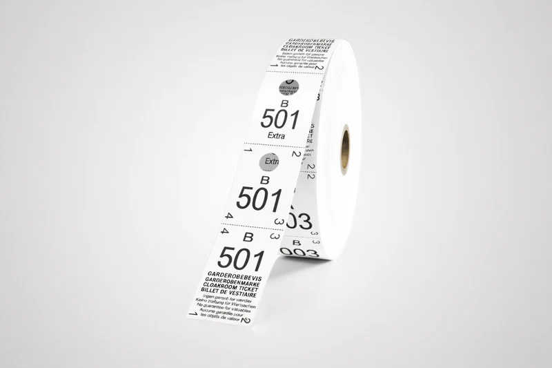Billets vestiaire 3-parties (500pcs)