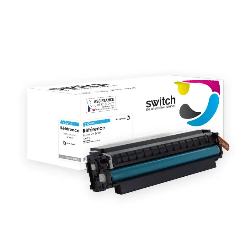 HP 410X Toner Cyan compatible équivalent à CF411X · Switch