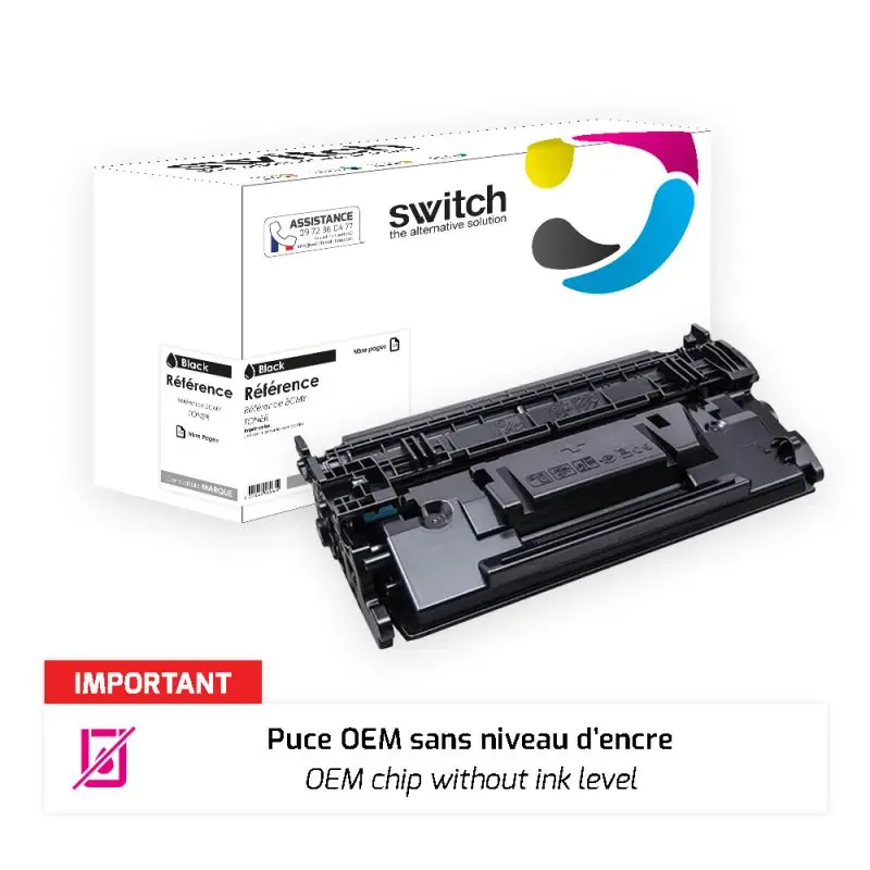HP 89X Toner Noir compatible puce OEM équivalent à CF289X · Switch