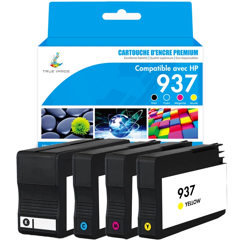 HP 937 937e (XL) CMYK Pack Cartouches d'encre compatibles | 6C400NE