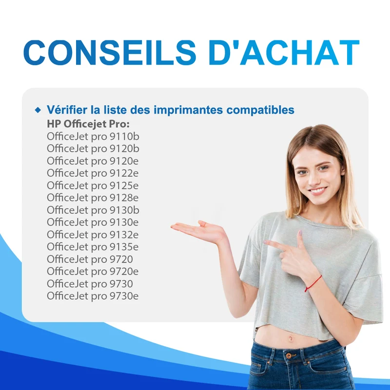 HP 937 937e (XL) CMYK Pack Cartouches d'encre compatibles | 6C400NE