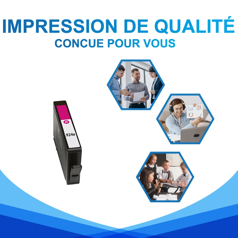 HP 924 924e Magenta Cartouche d'encre compatible | 4K0U4NE 4K0U8NE