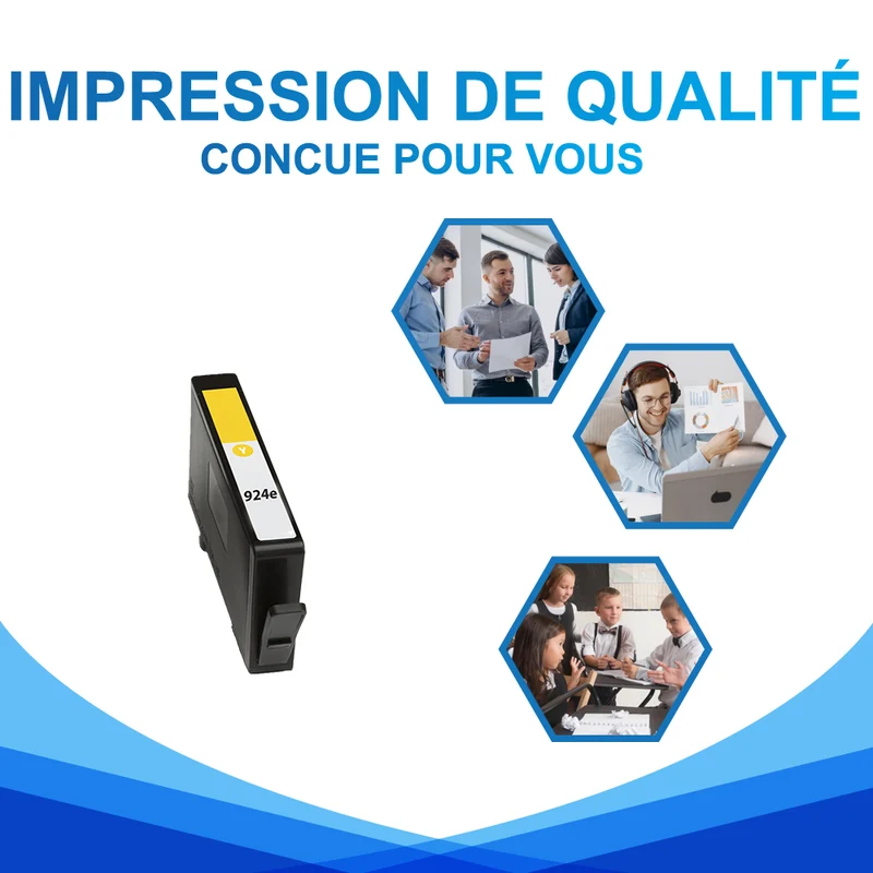 HP 924 924e Jaune Cartouche d'encre compatible | 4K0U5NE 4K0U9NE