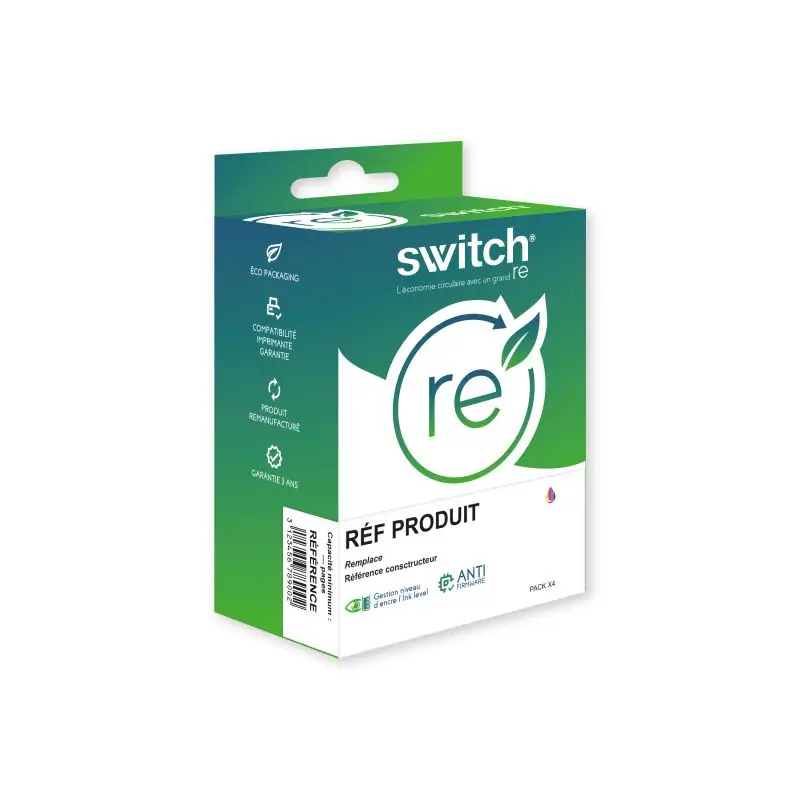 Epson 1636 Stylo Plume Cartouche Pack 4 Couleurs remanufacturé équivalent à C13T16364012 · Switch RE