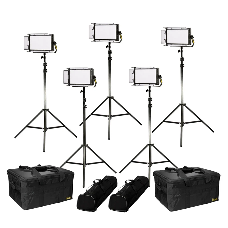 Lyra Ensemble 5 Lumières Bicolore LED avec Plaque Gold et Monture V pour Piles et Supports