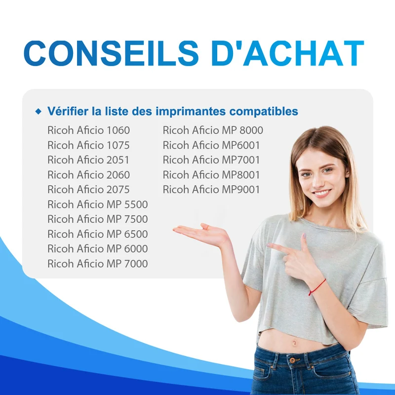 885098 Toner Compatible Ricoh Aficio 1075, 2051, 2060, 2075, MP 5500, MP 6001, MP 7000, MP 7001, MP 7500, MP 8000