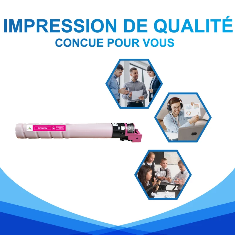 Compatible Konica Minolta TN328M Toner Magenta 28000 pages