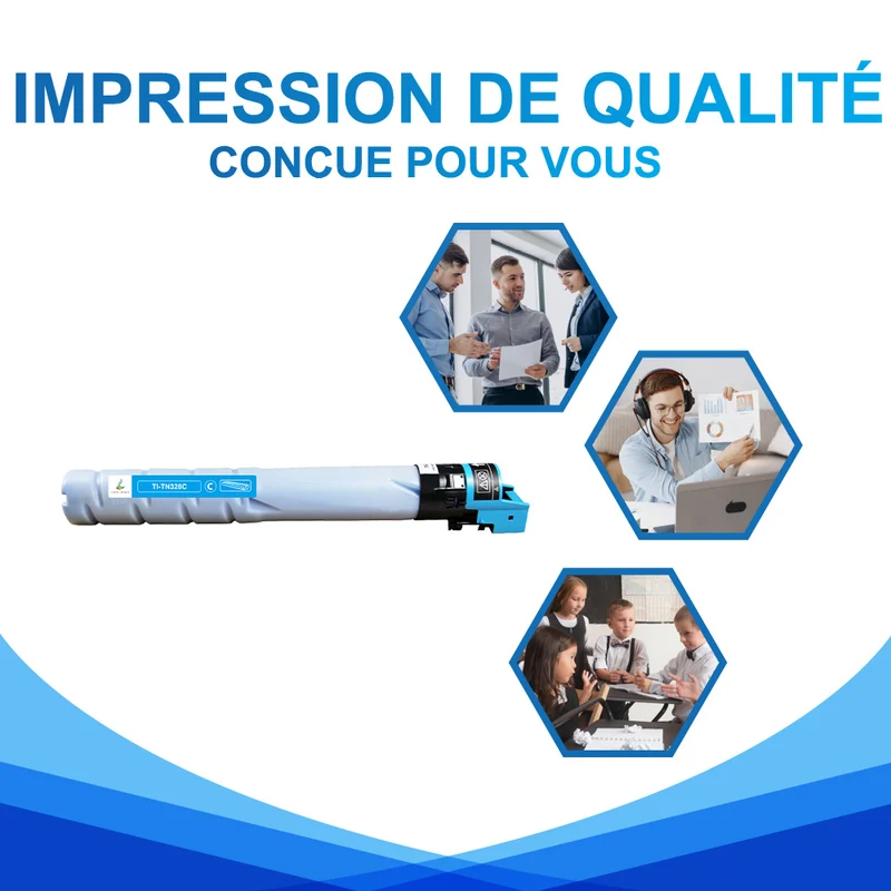 Compatible Konica Minolta TN328C Toner Cyan 28000 pages