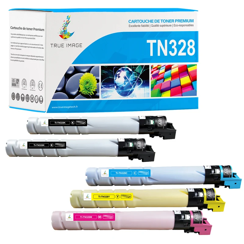 Pack Konica Minolta TN328 CMYK Toners Compatibles bizhub C250i, C300i, C360i