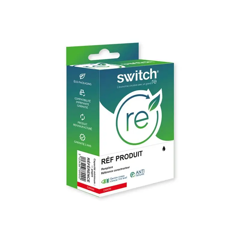 Canon 512 Cartouche Noir remanufacturé équivalent à PG512, 2969B001 · Switch RE
