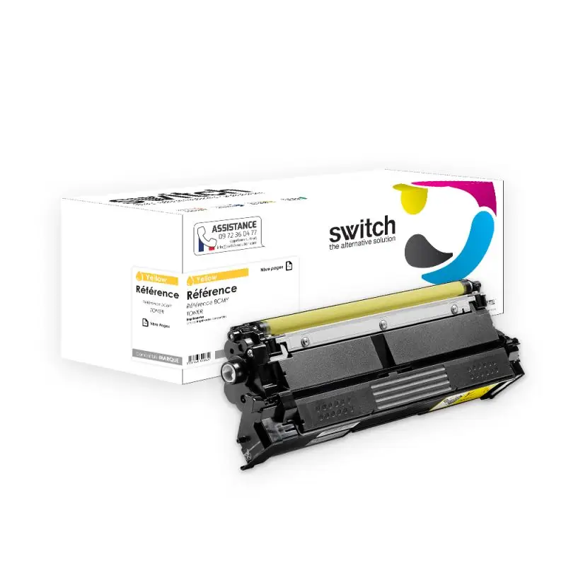 Brother TN-625 Toner Jaune compatible équivalent à TN625Y · Switch
