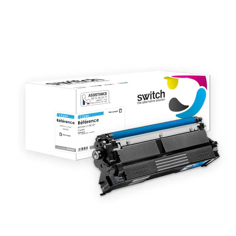 Brother TN-625 Toner Cyan compatible équivalent à TN625C · Switch