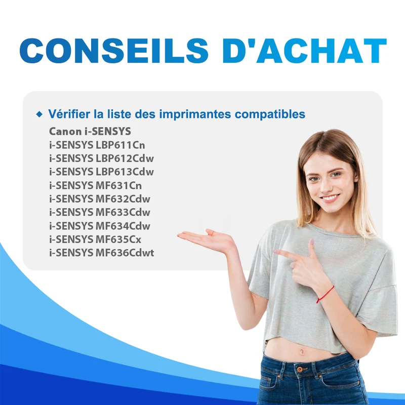 Canon i-SENSYS MF634Cdw Pack Toners compatibles - CRG 045 045H