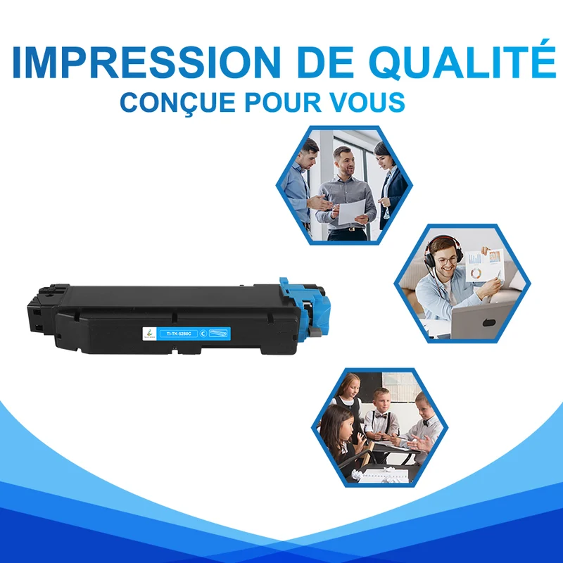 Kyocera TK-5280C Cartouche de Toner Cyan compatible