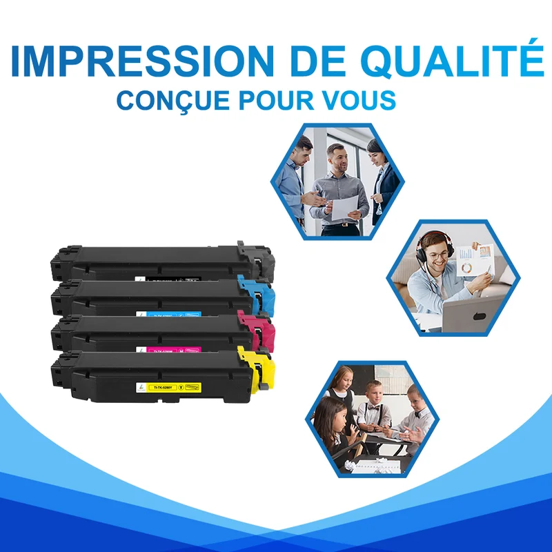Pack 4 couleurs Kyocera TK-5280 CMYK Toners compatibles