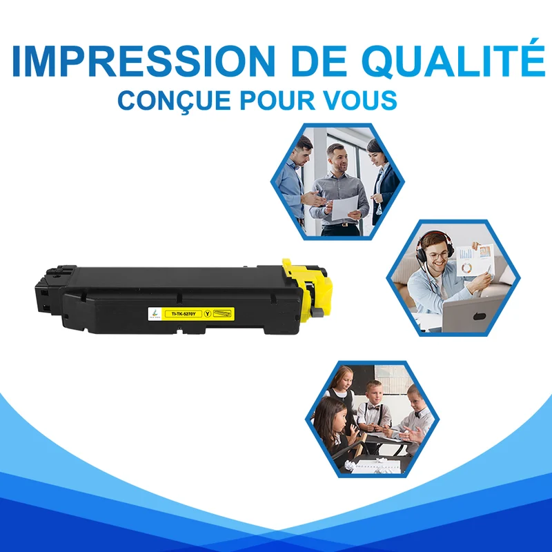 Kyocera TK-5270Y Cartouche de Toner Jaune compatible
