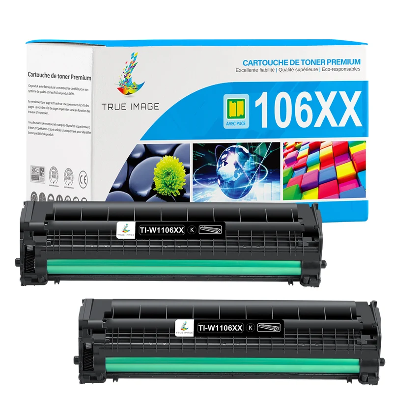 HP 106XX Multipack de Toners Noir Compatibles W1106XX avec puce