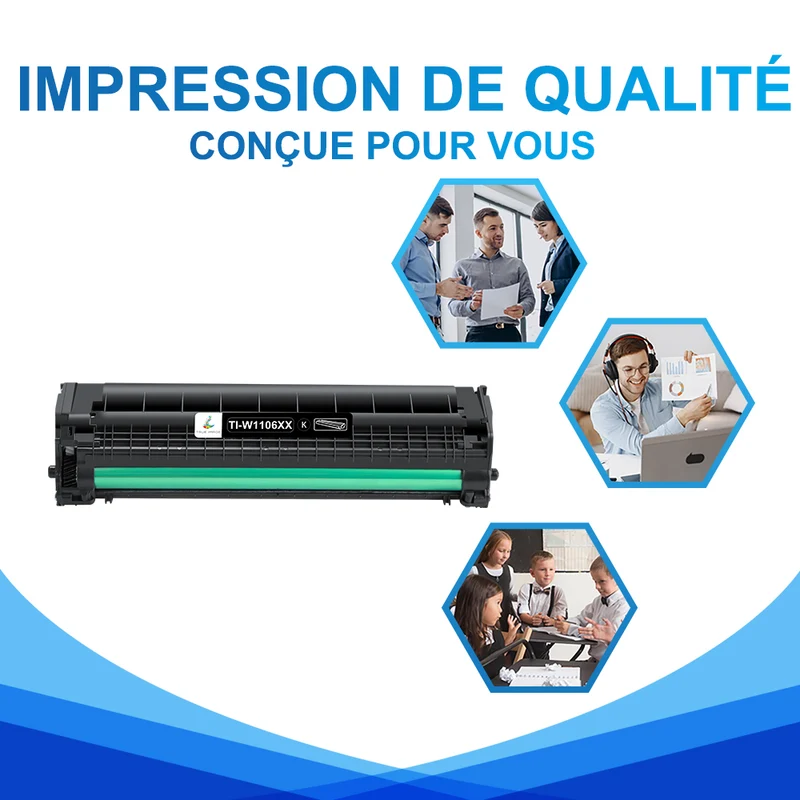 HP 106XX Multipack de Toners Noir Compatibles W1106XX avec puce