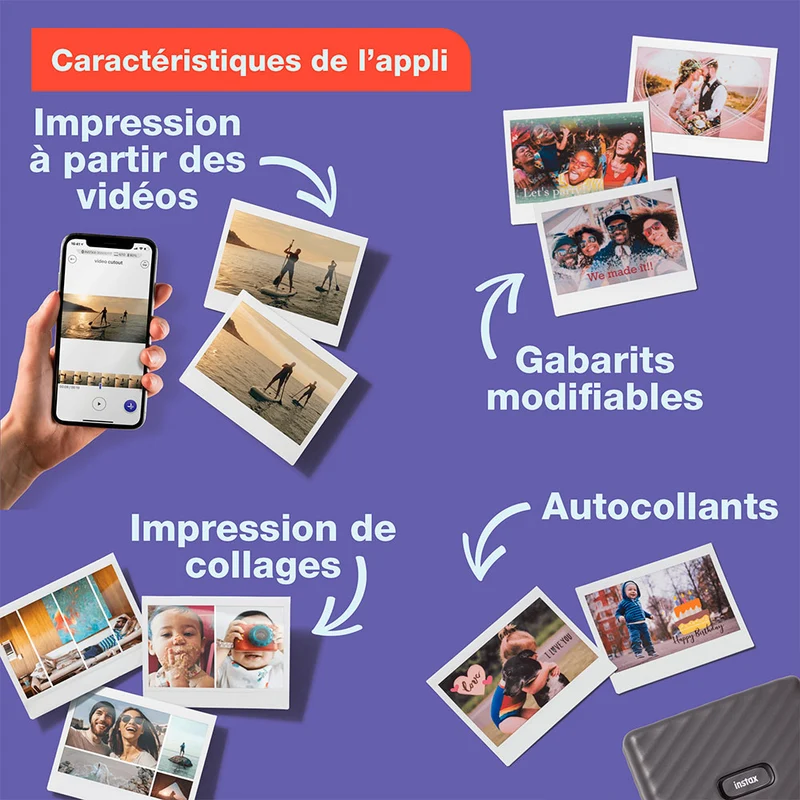 Imprimante Instax Wide Link (Blanc Frêne)