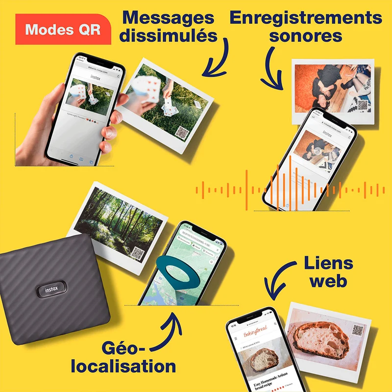 Imprimante Instax Wide Link (Gris Moka)