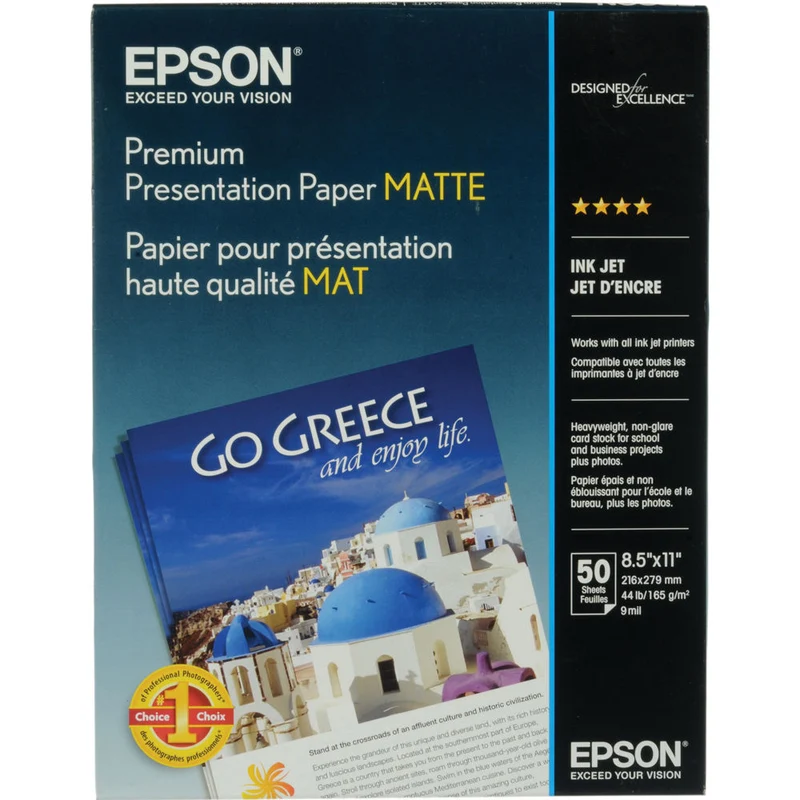 Papier pour Présentation Haute Qualité Mat 8.5x11po (50 Feuilles)