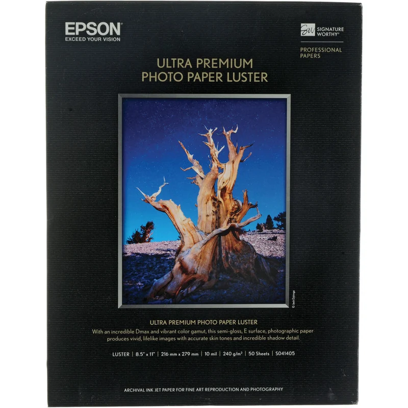 Papier Photo Ultra Haute Qualité Lustré 8.5x11po (50 Feuilles)