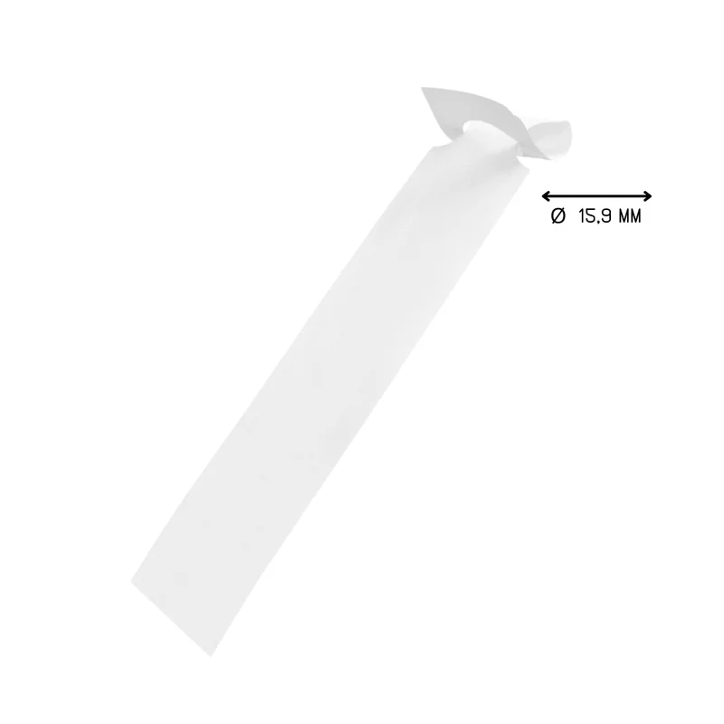 Étiquettes à boucles personnalisées blanches PEHD - 215 x 35 mm - 100 étiquettes sur rouleau