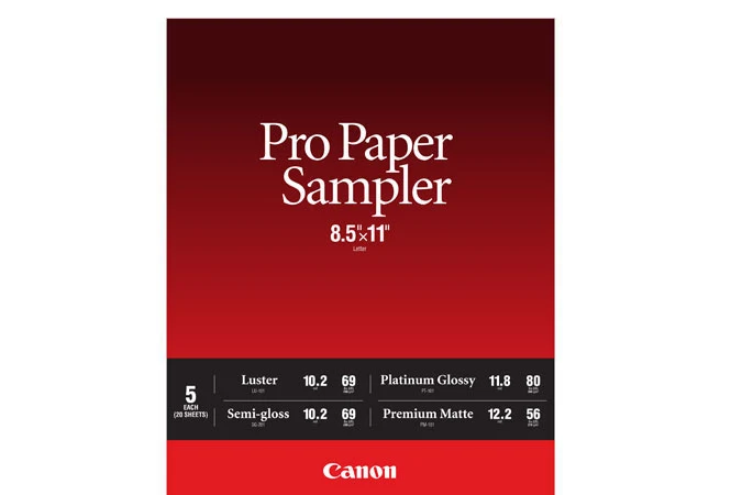Ensemble d'Échantillons de Papier Pro 8.5x11po (20 Feuilles)