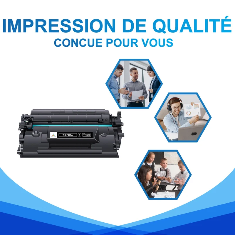 HP 87A CF287A Toner Noir Compatible