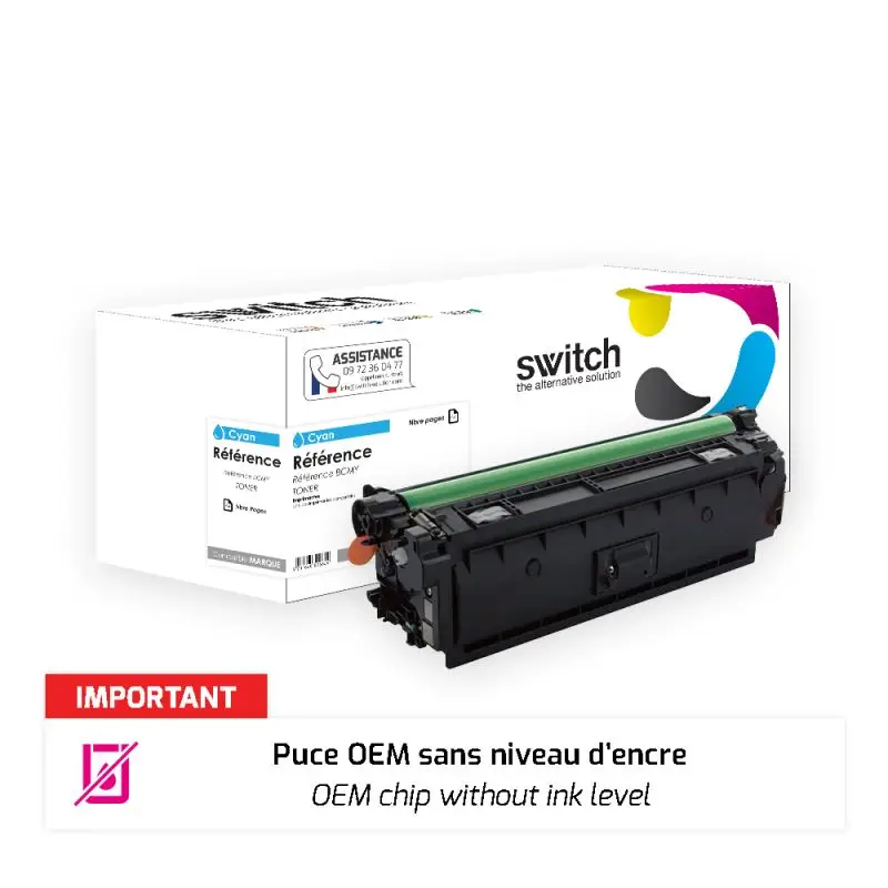 HP 212X Toner Cyan compatible puce OEM équivalent à W2121X · Switch