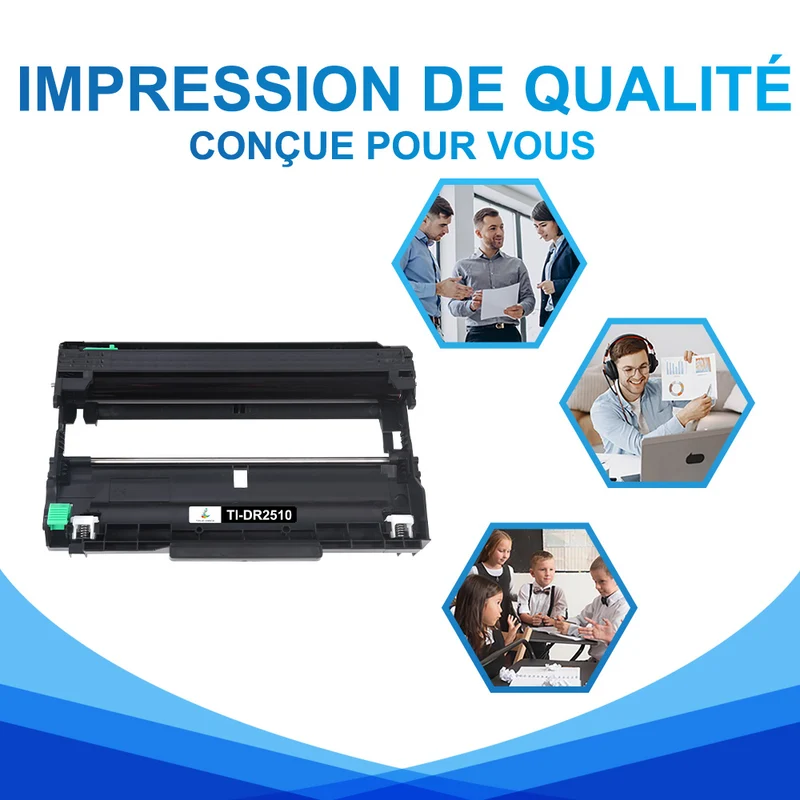 Tambour Brother DR2510 noir compatible | 15000 pages