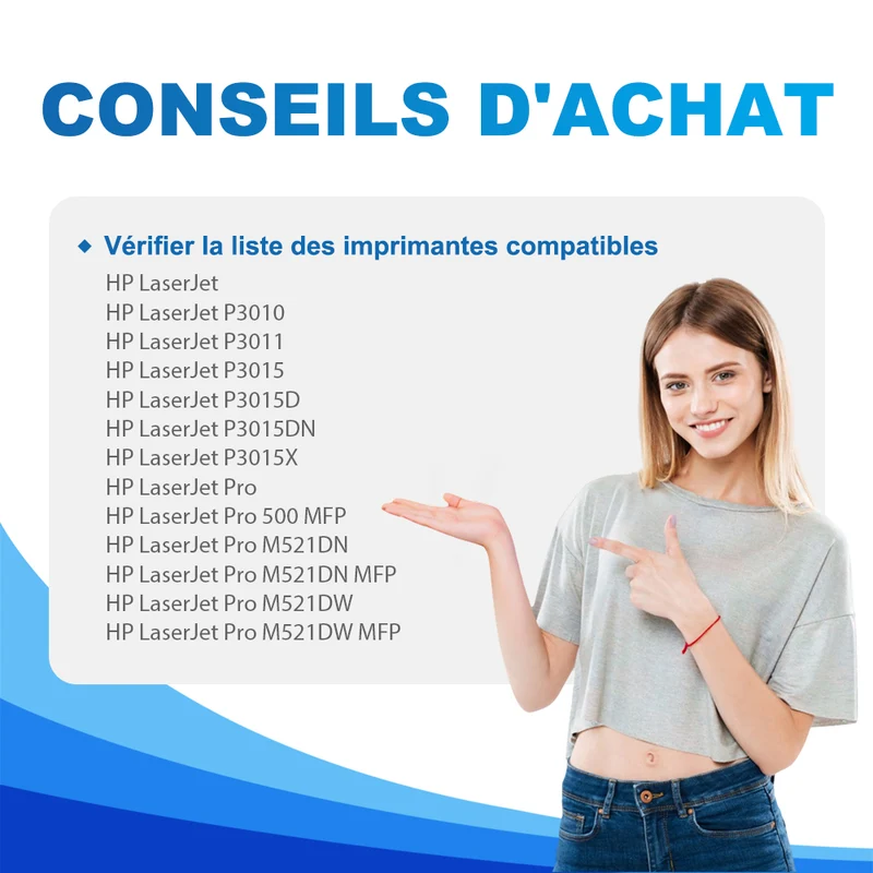 HP 55X Multipack de Toners Noir Compatibles CE255X