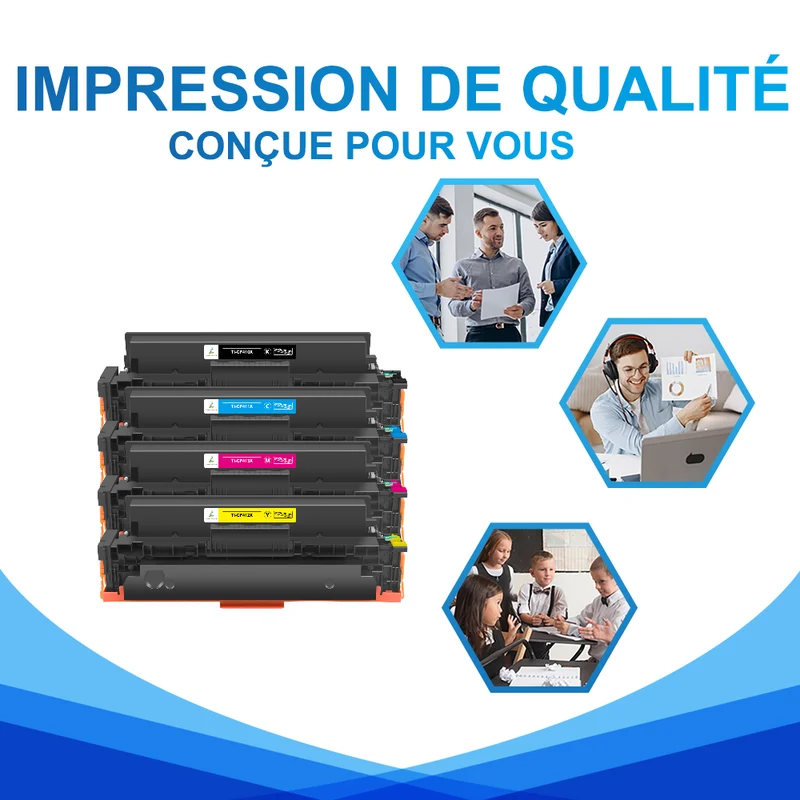HP Color LaserJet Pro M452dw / M452dn Pack Toners Compatibles - 410A 410X Pack