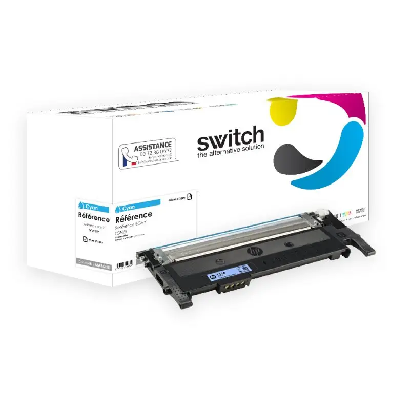 HP 117A Toner Cyan compatible équivalent à W2071A · Switch