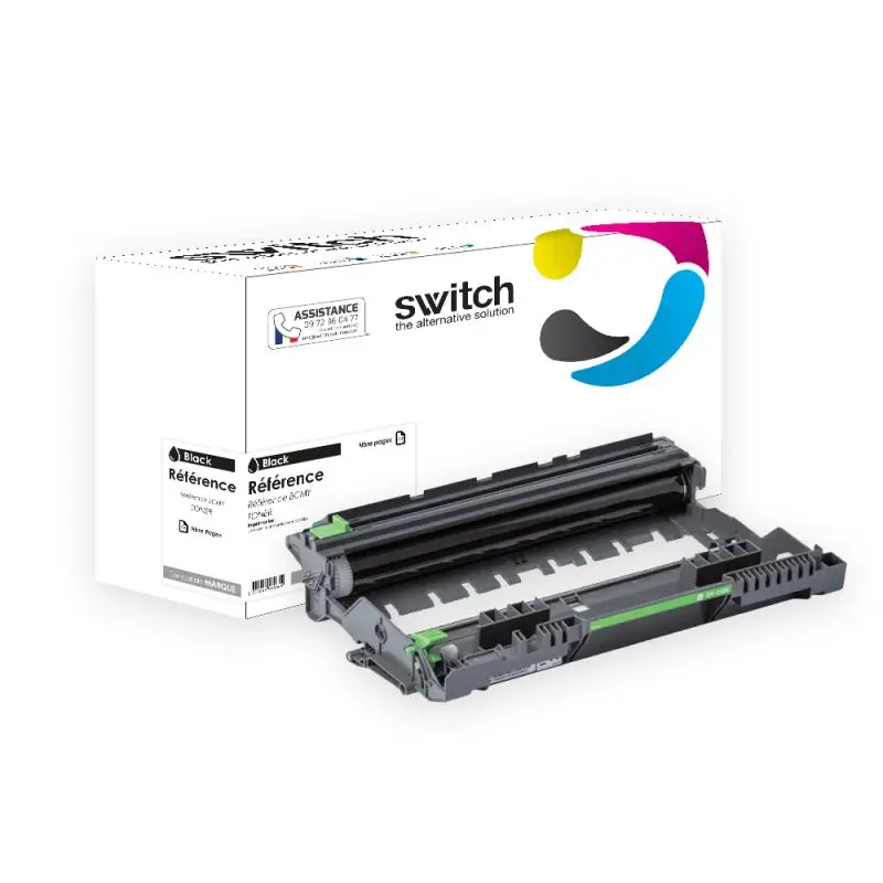 Brother DR-2100 Tambour Noir compatible équivalent à DR-360, 2100, 2120 · Switch