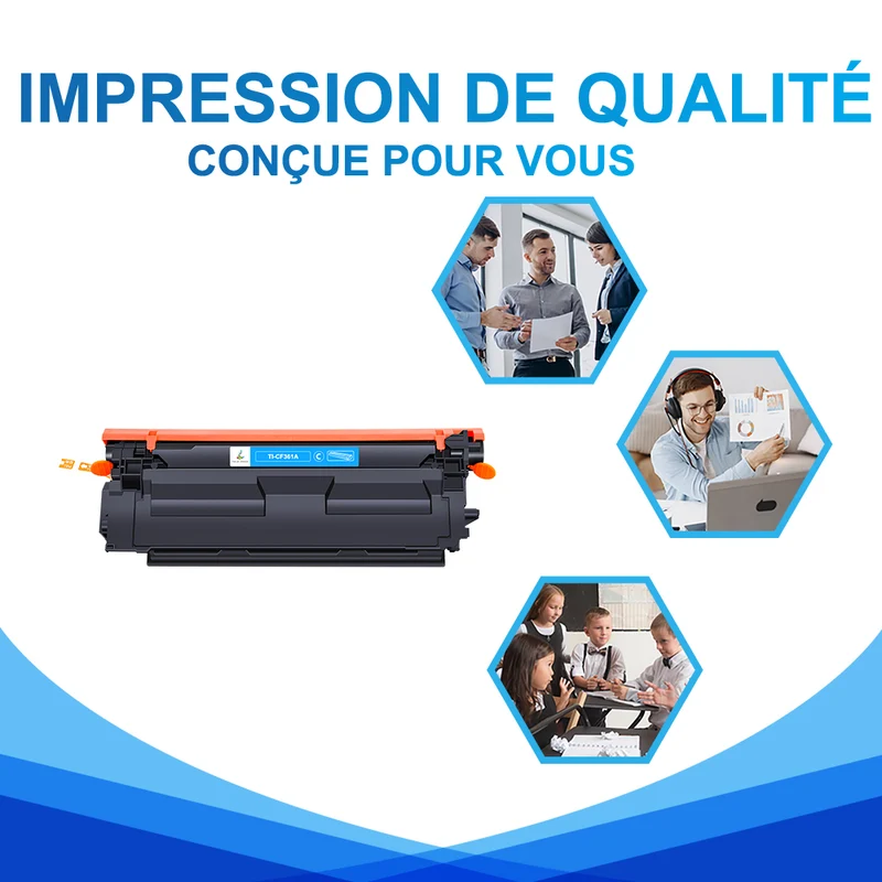 HP 508A Cartouche de Toner Cyan Compatible CF361A