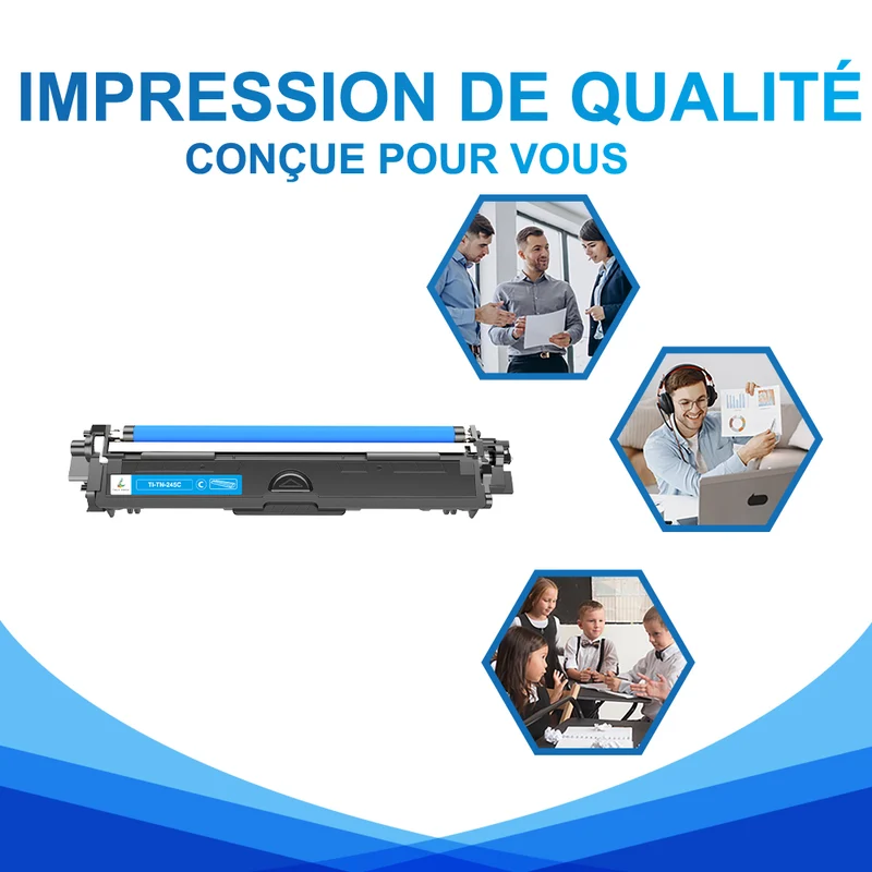 Brother TN245C Cartouche de Toner Cyan Compatible